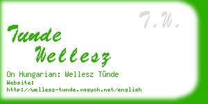 tunde wellesz business card