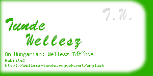 tunde wellesz business card